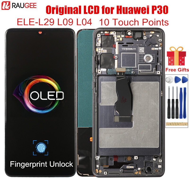 LCD Display for Huawei P30 Original OLED Lcd Support Fingerprint Unlock Screen Replacement for Huawei P30 P 30 ELE-L29 L09 L04